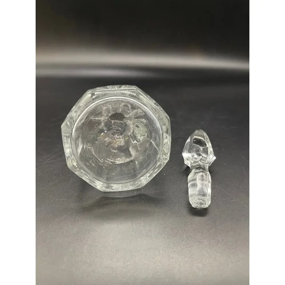Vintage Clear Glass Oil / Vinegar Cruet with Stopper